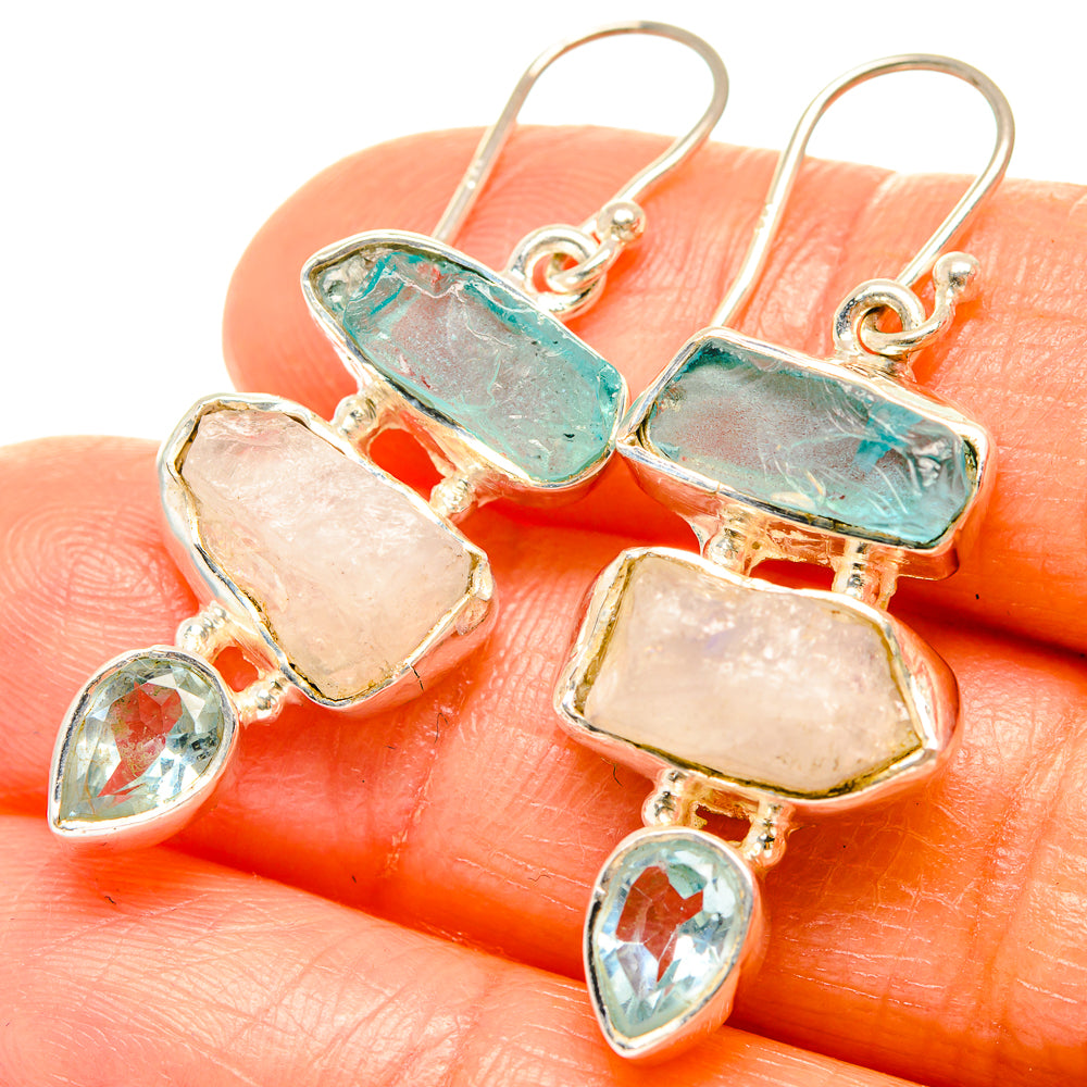 Rainbow Moonstone Earrings handcrafted by Ana Silver Co - EARR426152