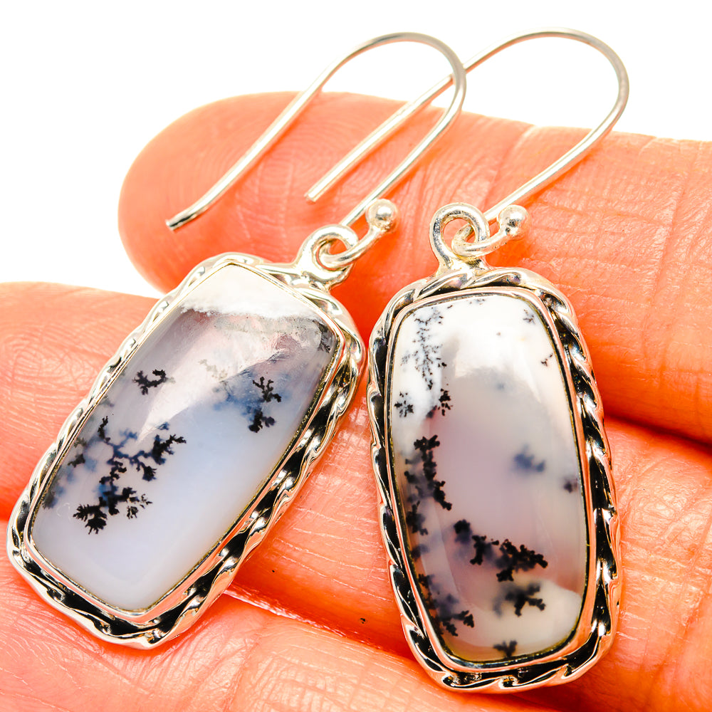 Dendritic Opal Earrings handcrafted by Ana Silver Co - EARR426171
