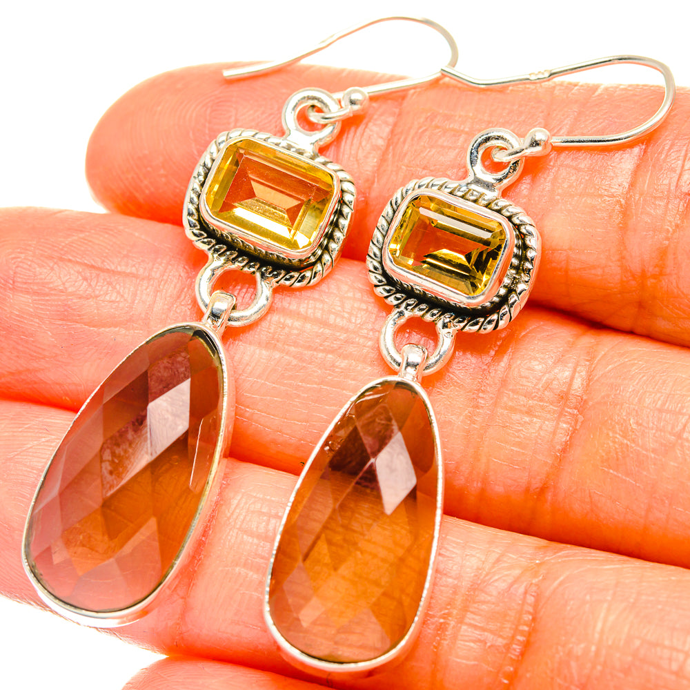 Citrine Earrings handcrafted by Ana Silver Co - EARR426177