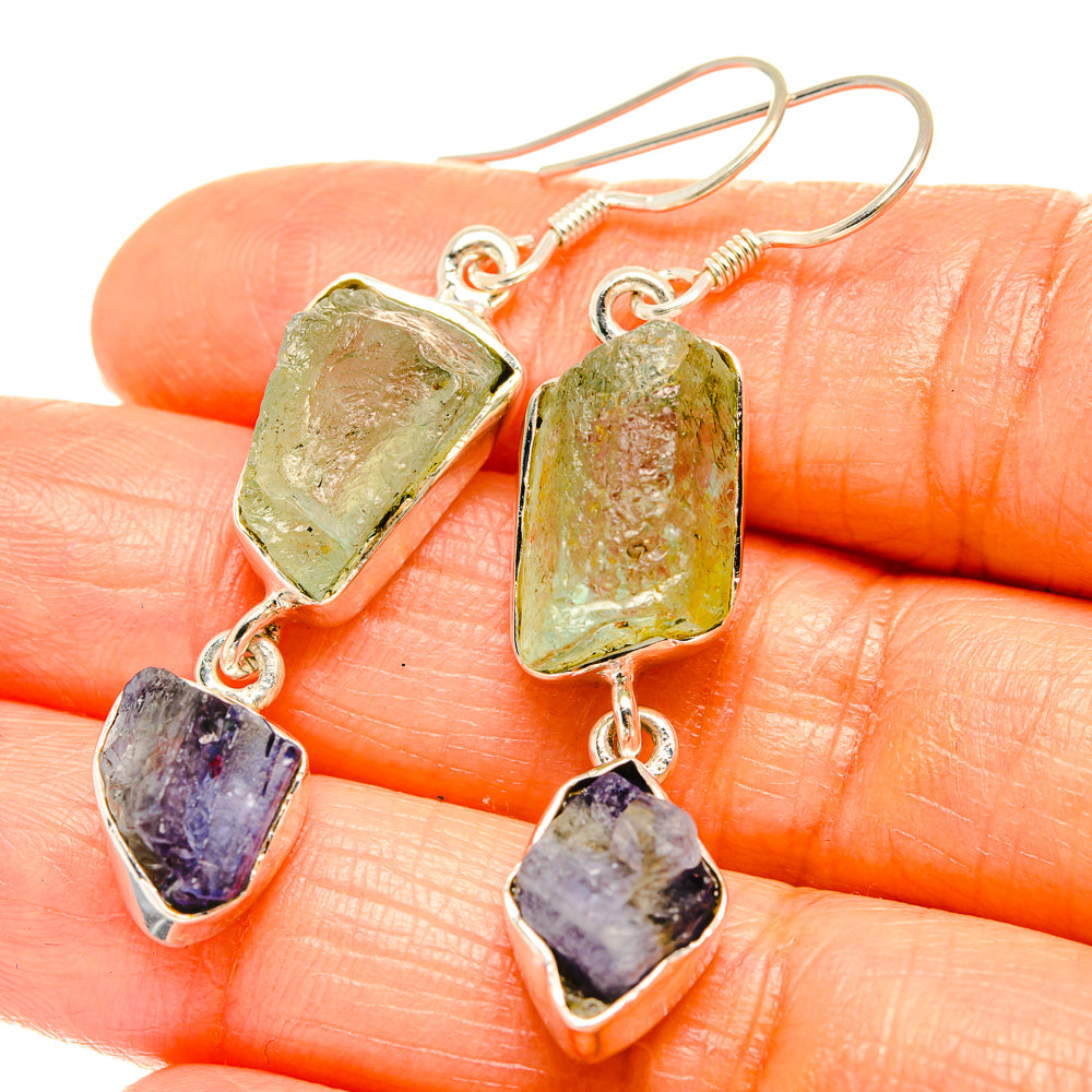 Green Amethyst Earrings handcrafted by Ana Silver Co - EARR426183
