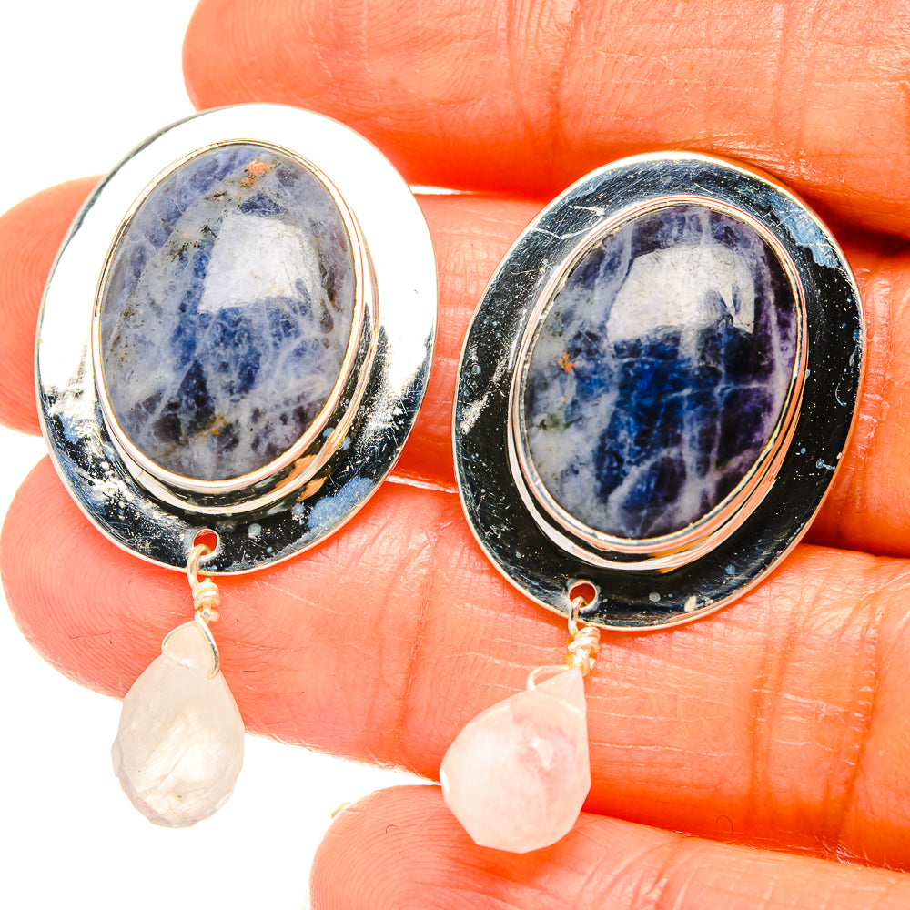 Sodalite Earrings handcrafted by Ana Silver Co - EARR426185