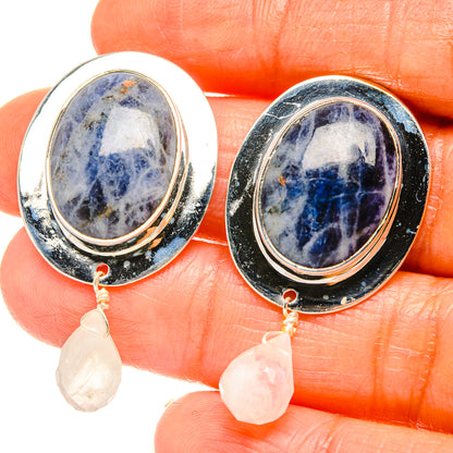 Sodalite Earrings handcrafted by Ana Silver Co - EARR426185