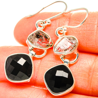Black Onyx Earrings handcrafted by Ana Silver Co - EARR426192
