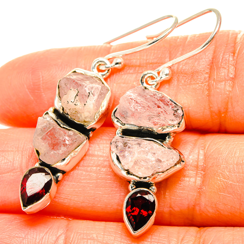 Rose Quartz Earrings handcrafted by Ana Silver Co - EARR426203