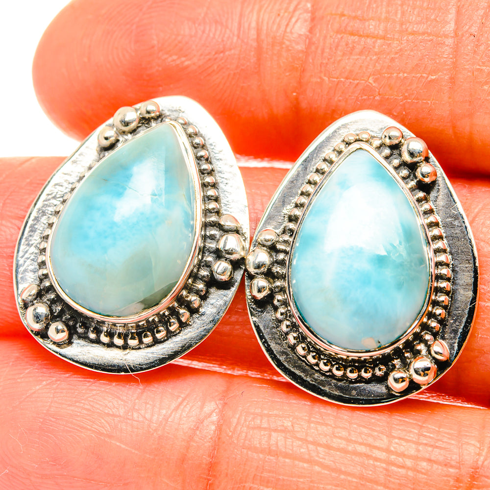 Larimar Earrings handcrafted by Ana Silver Co - EARR426207