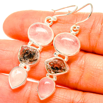 Rose Quartz Earrings handcrafted by Ana Silver Co - EARR426221
