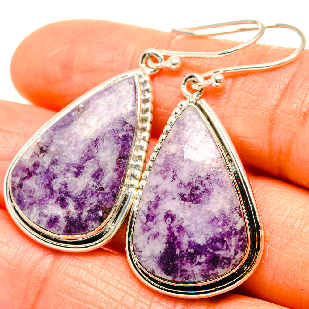 Lepidolite Earrings handcrafted by Ana Silver Co - EARR426230