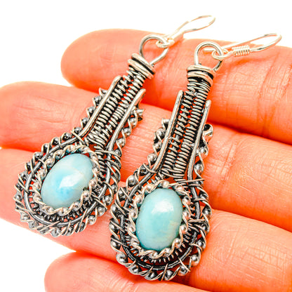 Larimar Earrings handcrafted by Ana Silver Co - EARR426232