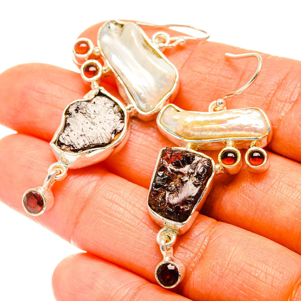 Garnet Earrings handcrafted by Ana Silver Co - EARR426234