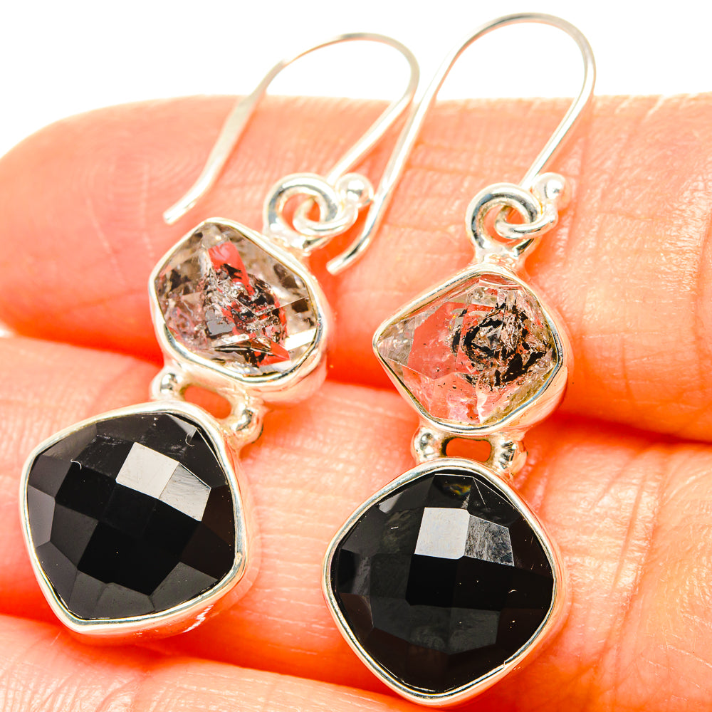 Black Onyx Earrings handcrafted by Ana Silver Co - EARR426242