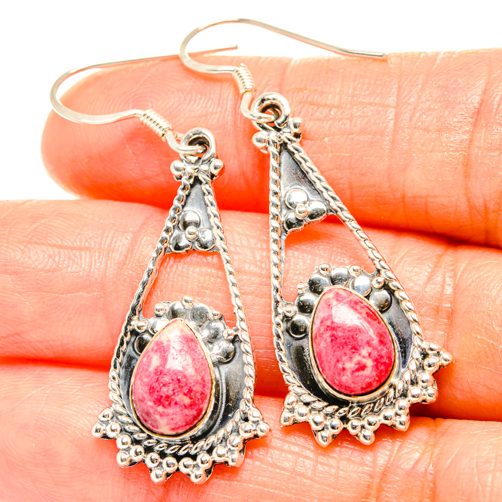 Thulite Earrings handcrafted by Ana Silver Co - EARR426243