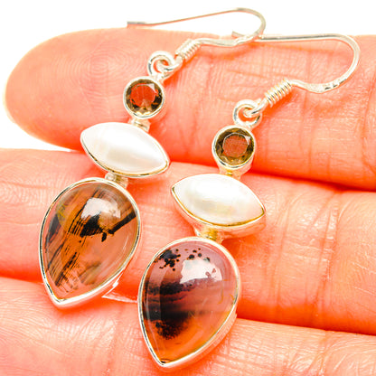 Montana Agate Earrings handcrafted by Ana Silver Co - EARR426251