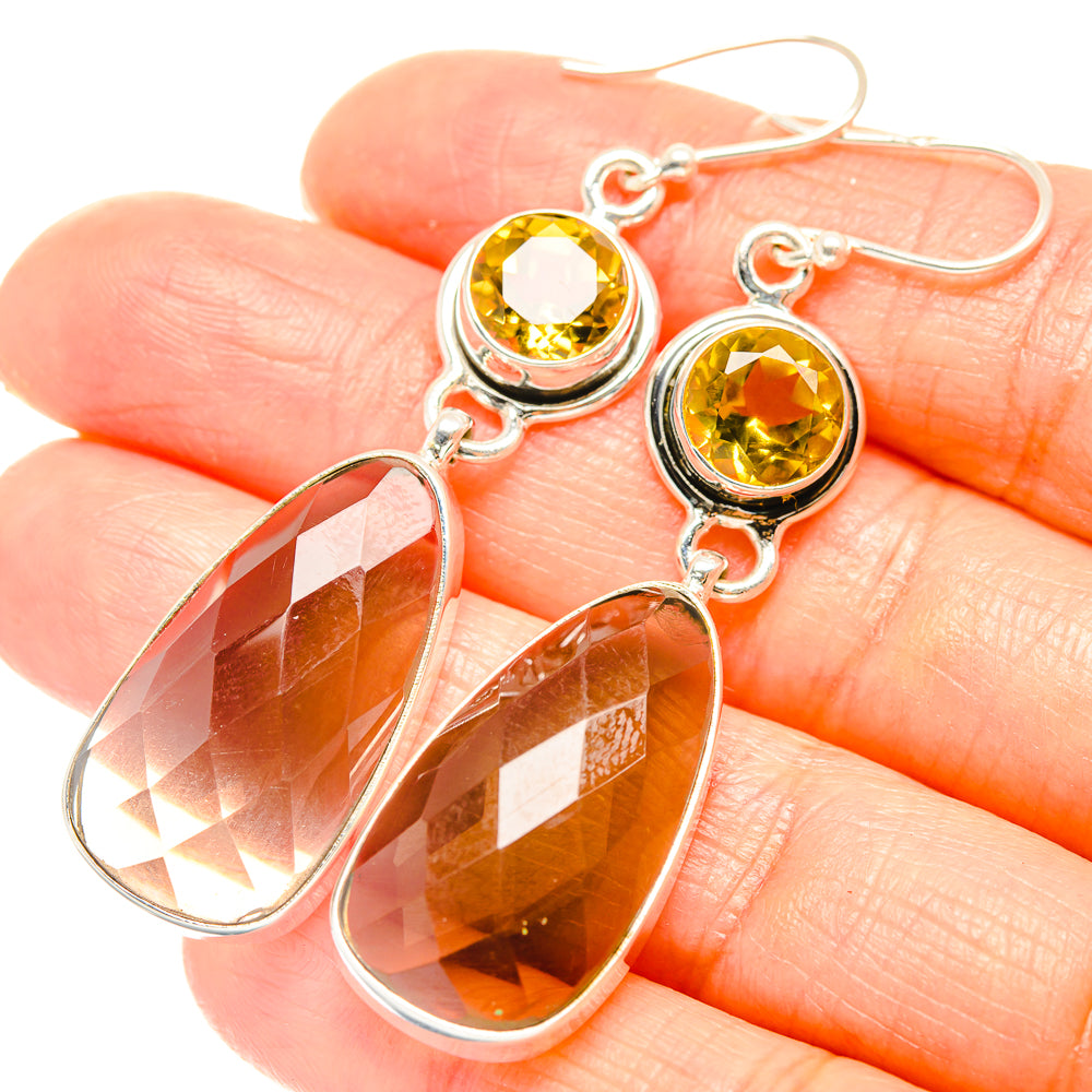 Smoky Quartz Earrings handcrafted by Ana Silver Co - EARR426285