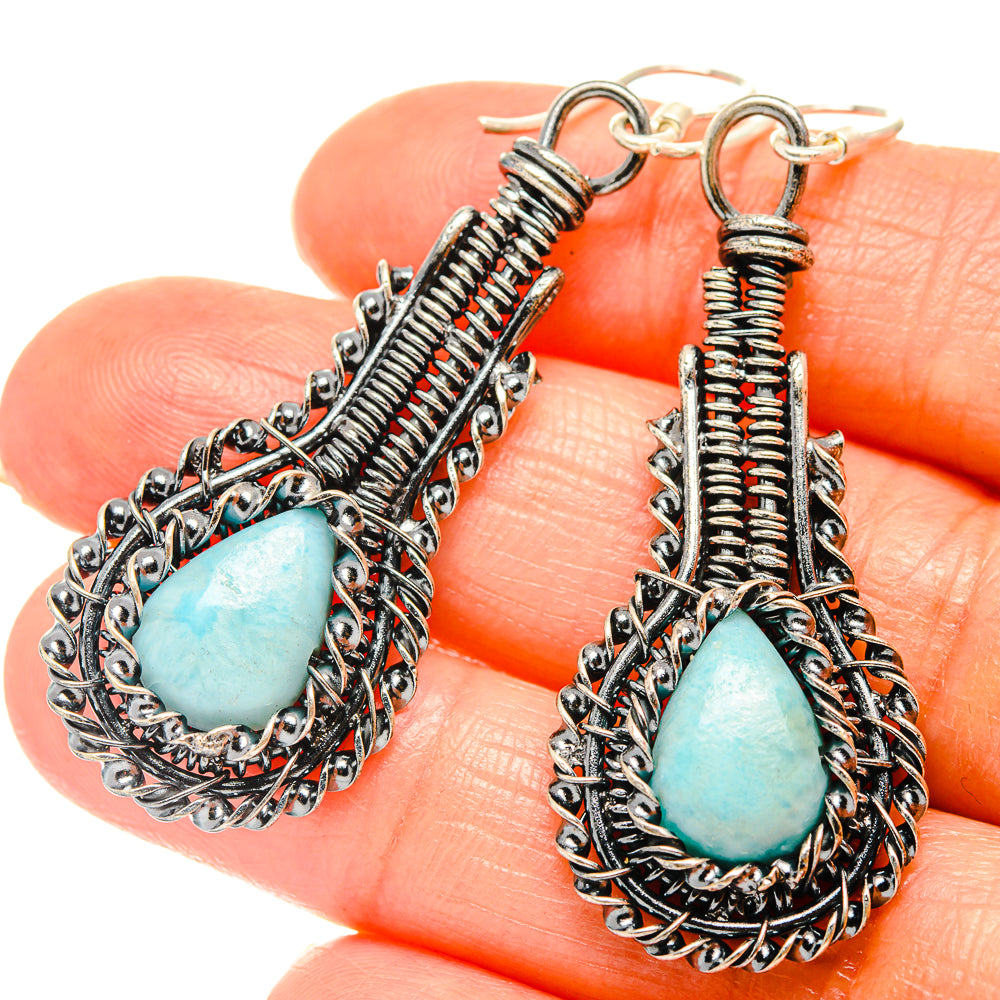 Larimar Earrings handcrafted by Ana Silver Co - EARR426293