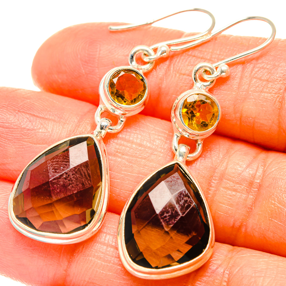 Smoky Quartz Earrings handcrafted by Ana Silver Co - EARR426299