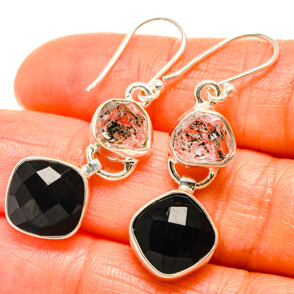 Black Onyx Earrings handcrafted by Ana Silver Co - EARR426300
