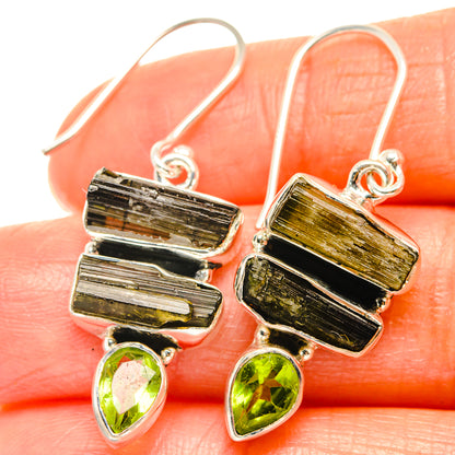 Green Tourmaline Earrings handcrafted by Ana Silver Co - EARR426305