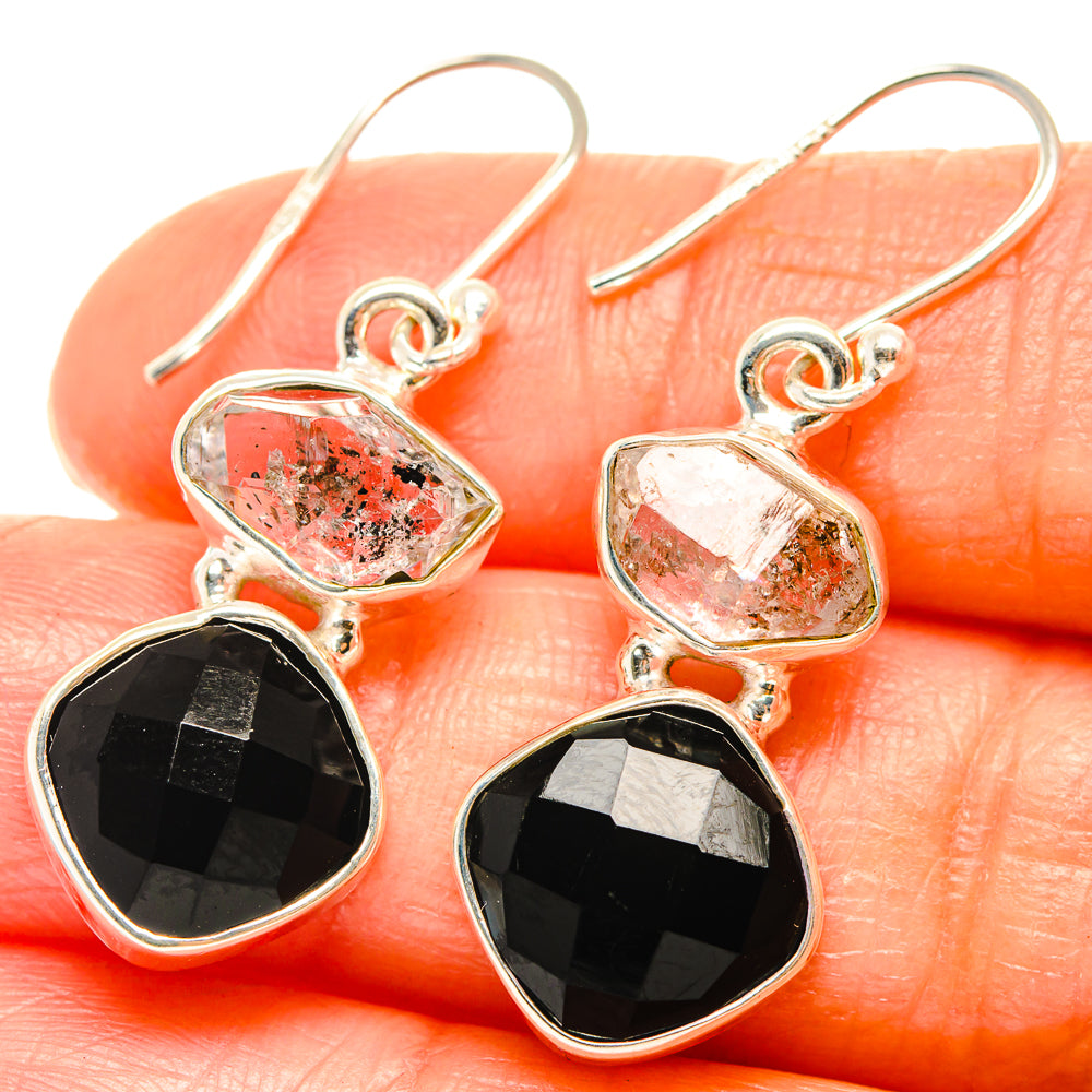 Black Onyx Earrings handcrafted by Ana Silver Co - EARR426306