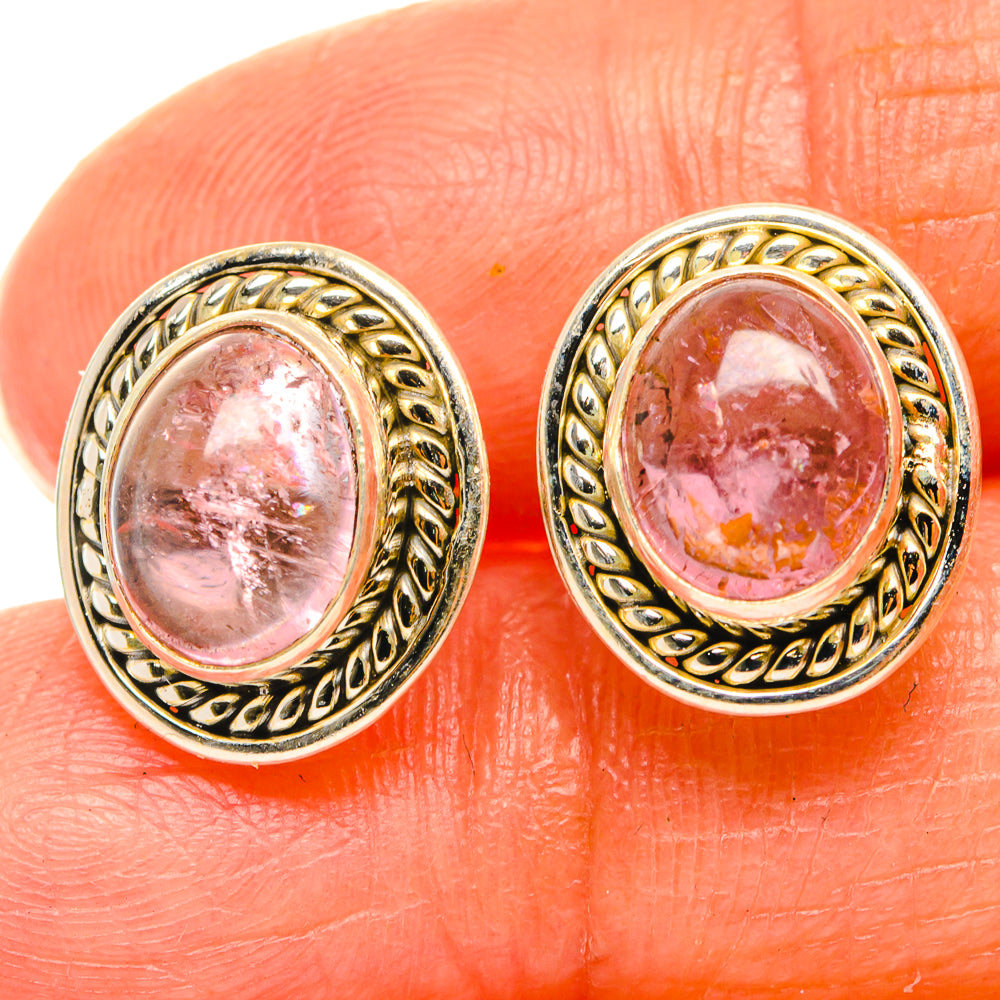 Pink Tourmaline Earrings handcrafted by Ana Silver Co - EARR426313