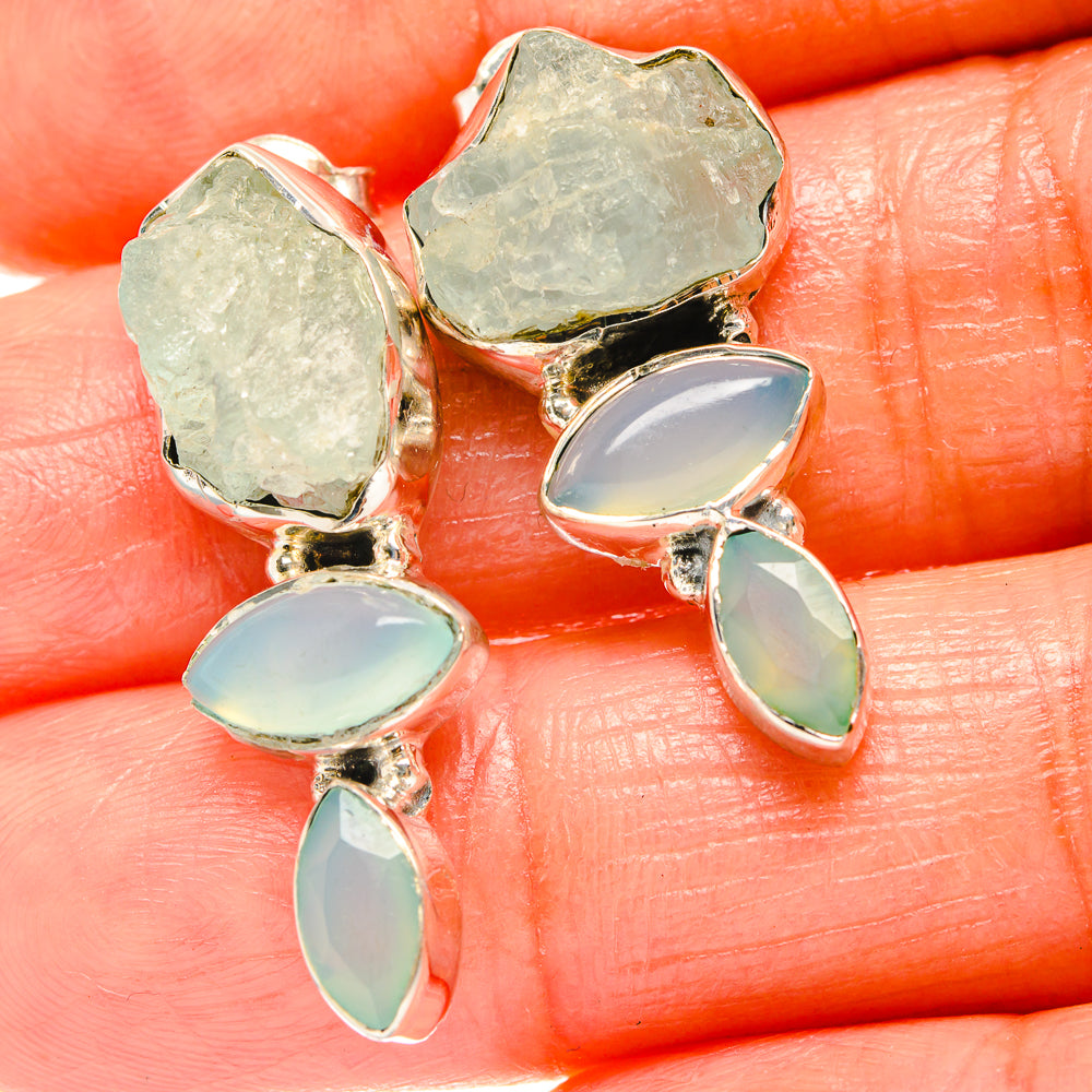 Aquamarine Earrings handcrafted by Ana Silver Co - EARR426323