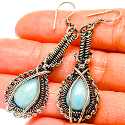 Larimar Earrings handcrafted by Ana Silver Co - EARR426326
