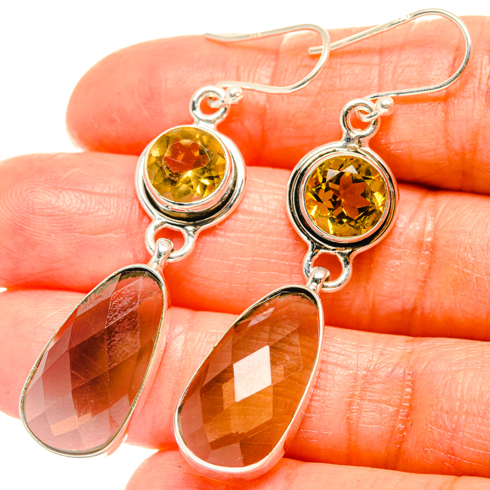 Smoky Quartz Earrings handcrafted by Ana Silver Co - EARR426332
