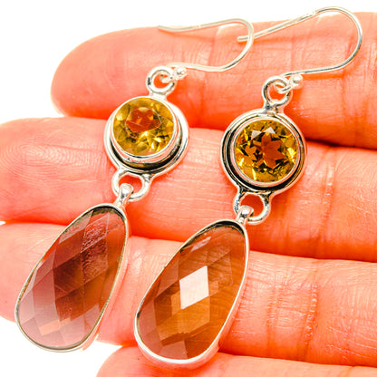Smoky Quartz Earrings handcrafted by Ana Silver Co - EARR426332