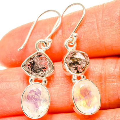 Rainbow Moonstone Earrings handcrafted by Ana Silver Co - EARR426339