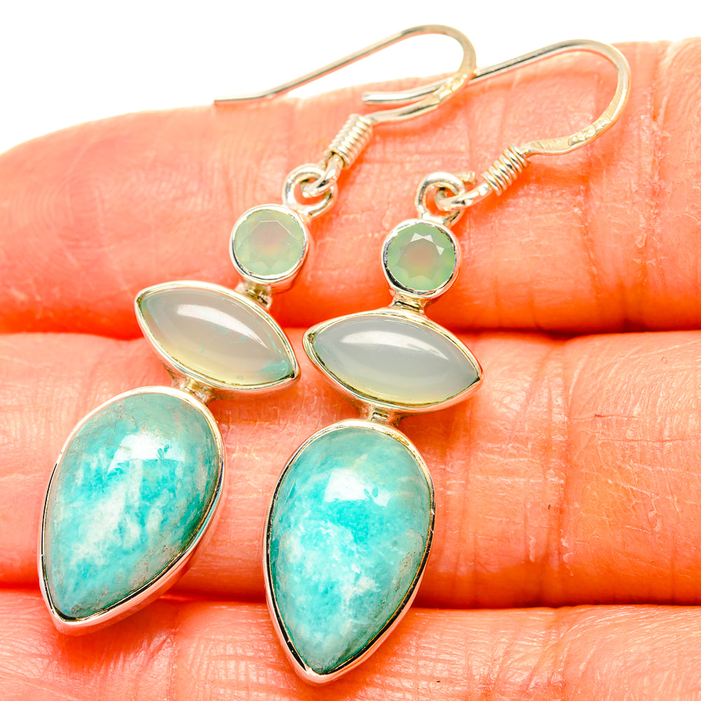 Amazonite Earrings handcrafted by Ana Silver Co - EARR426341