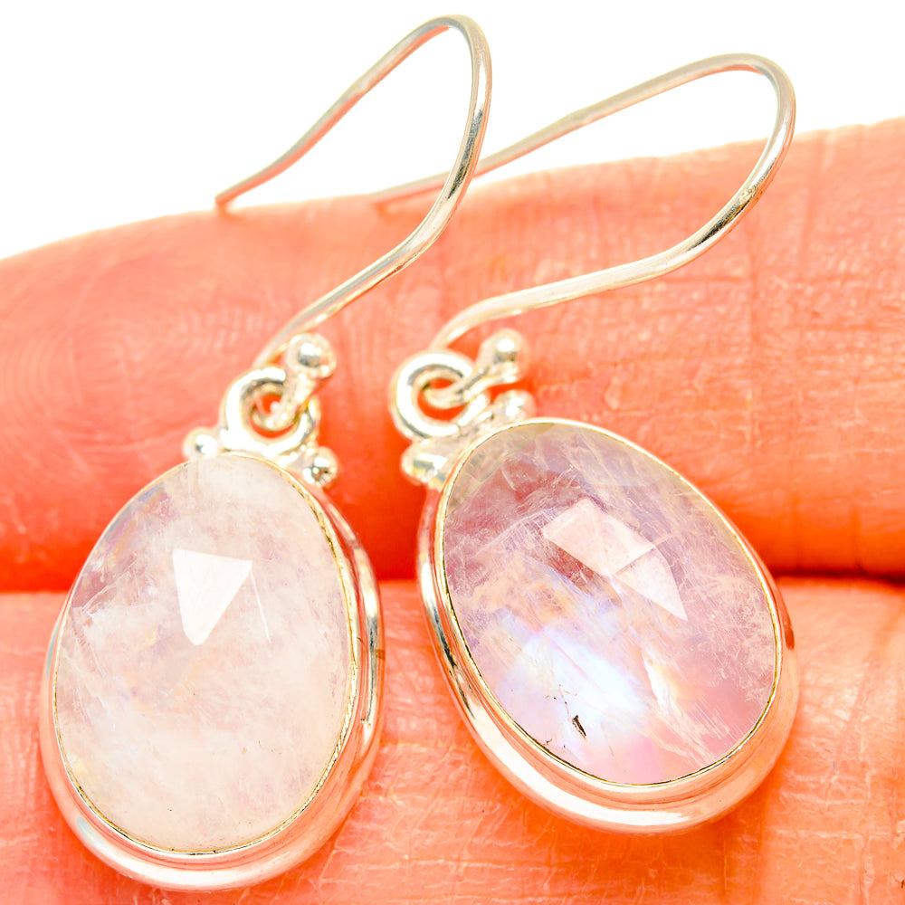 Rainbow Moonstone Earrings handcrafted by Ana Silver Co - EARR426344