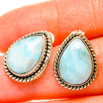 Larimar Earrings handcrafted by Ana Silver Co - EARR426354