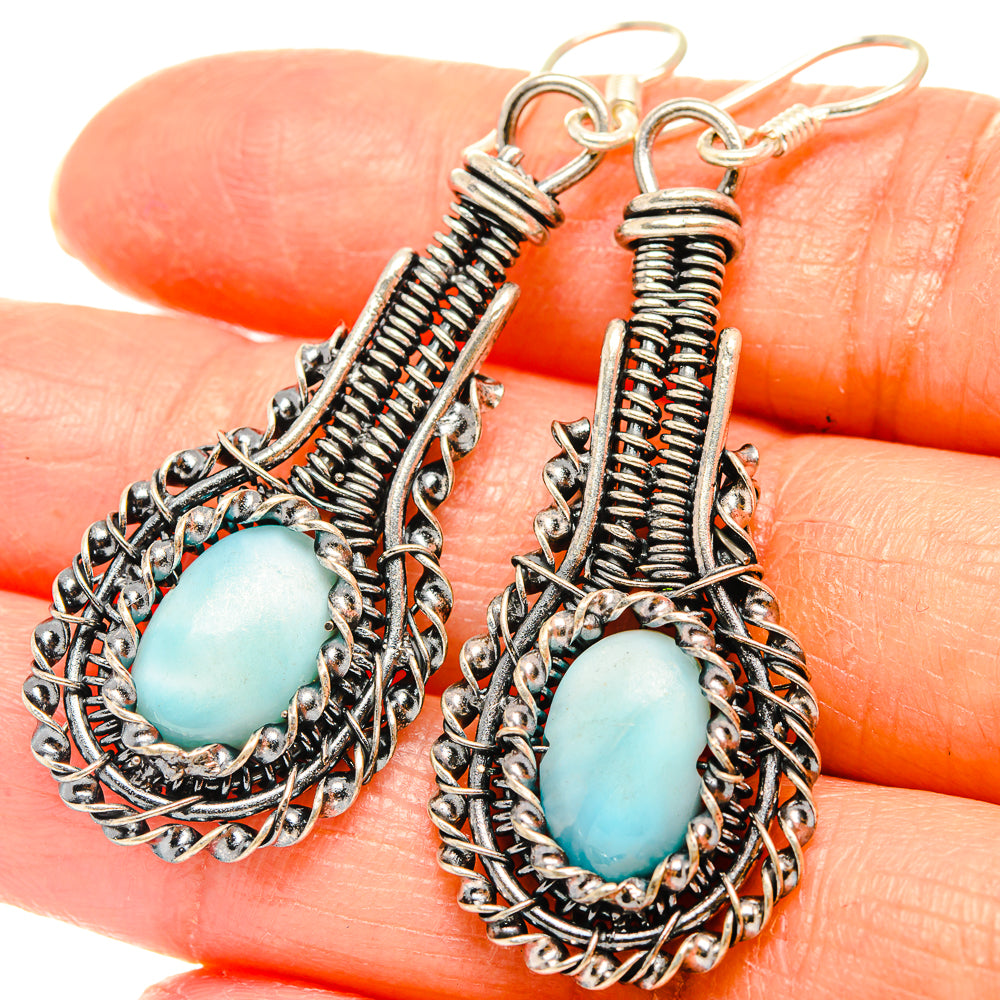 Larimar Earrings handcrafted by Ana Silver Co - EARR426358
