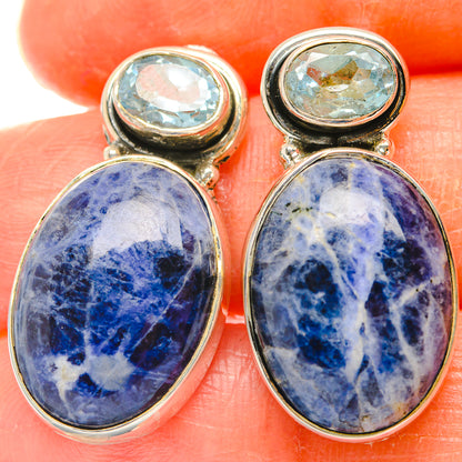 Sodalite Earrings handcrafted by Ana Silver Co - EARR426359