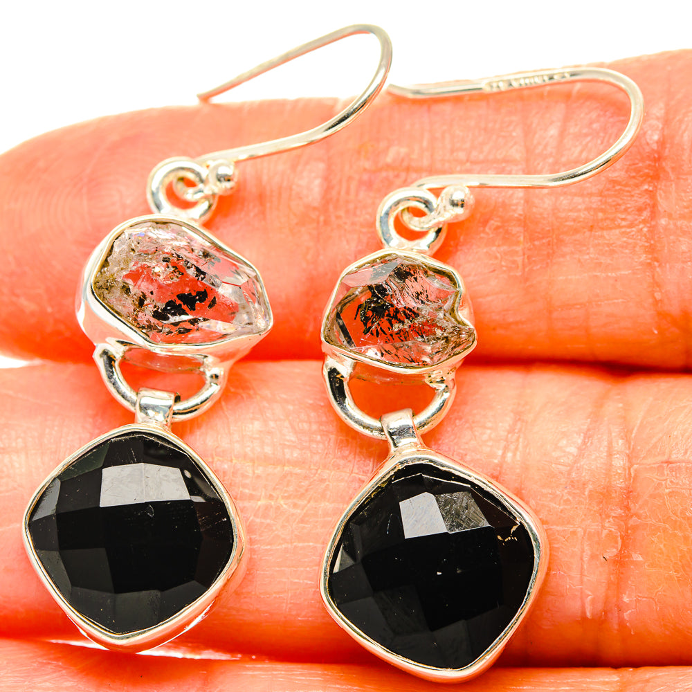 Black Onyx Earrings handcrafted by Ana Silver Co - EARR426362