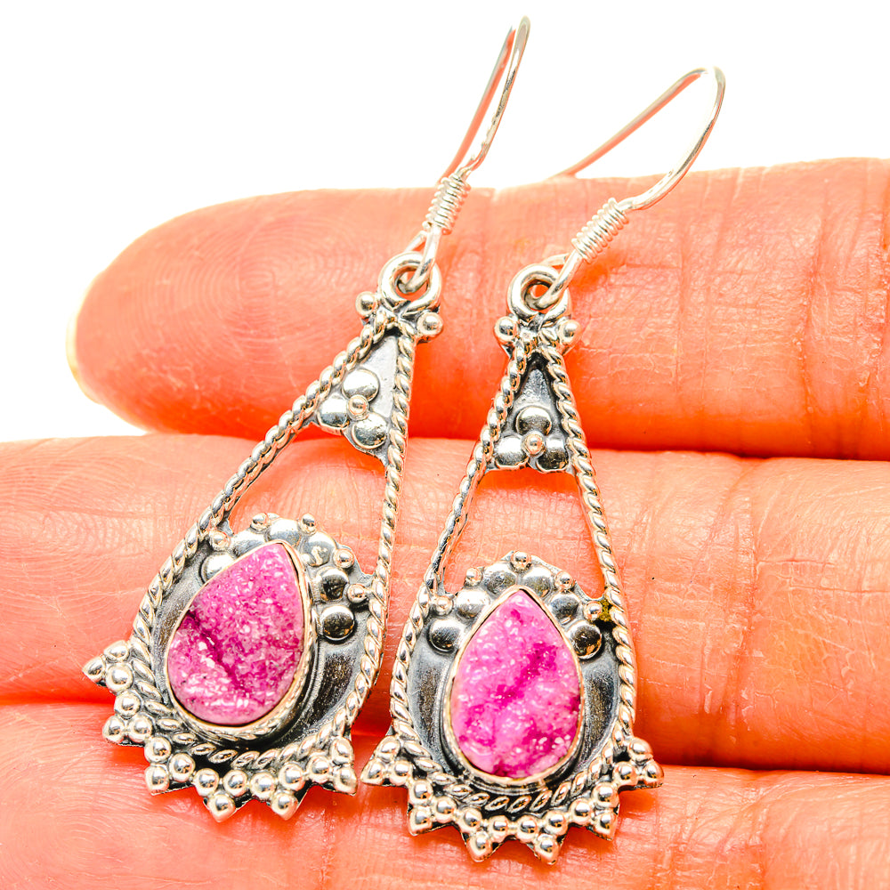 Cobalto Calcite Druzy Earrings handcrafted by Ana Silver Co - EARR426378