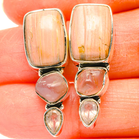 Pink Opal Earrings handcrafted by Ana Silver Co - EARR426382