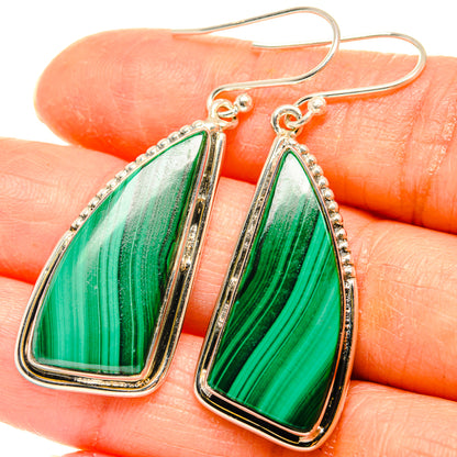 Malachite Earrings handcrafted by Ana Silver Co - EARR426383