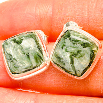 Seraphinite Earrings handcrafted by Ana Silver Co - EARR426393
