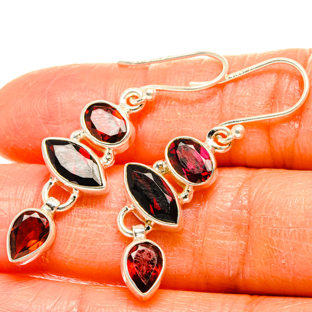 Garnet Earrings handcrafted by Ana Silver Co - EARR426395
