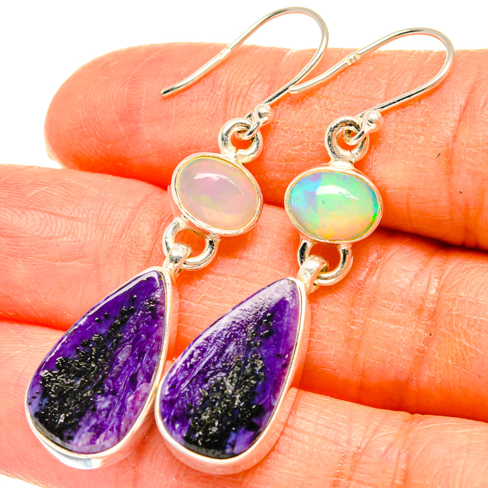 Charoite Earrings handcrafted by Ana Silver Co - EARR426443