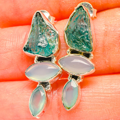 Green Fluorite Earrings handcrafted by Ana Silver Co - EARR426455