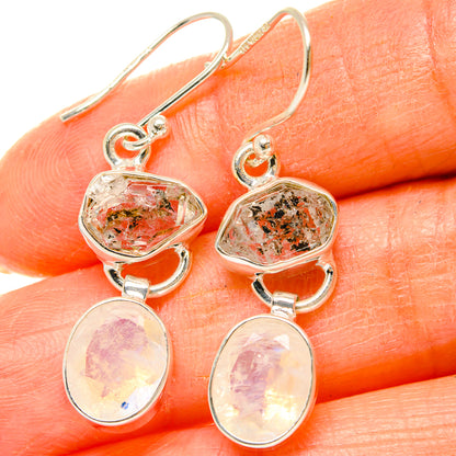 Rainbow Moonstone Earrings handcrafted by Ana Silver Co - EARR426477