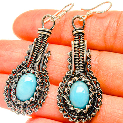 Larimar Earrings handcrafted by Ana Silver Co - EARR426483