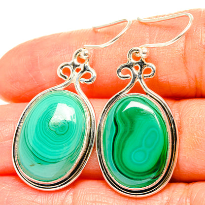 Malachite Earrings handcrafted by Ana Silver Co - EARR426491