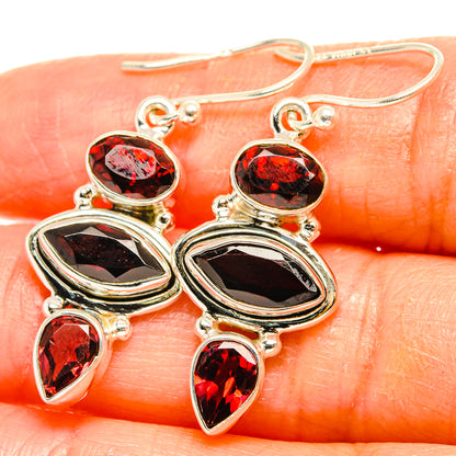 Garnet Earrings handcrafted by Ana Silver Co - EARR426498