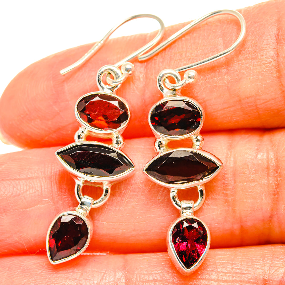 Garnet Earrings handcrafted by Ana Silver Co - EARR426500