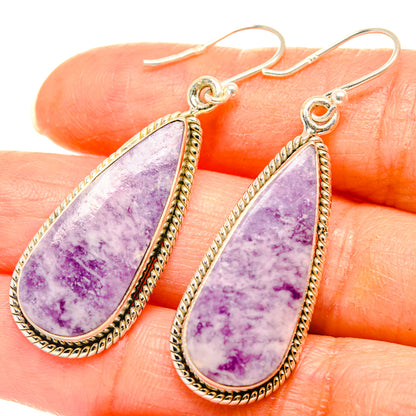 Lepidolite Earrings handcrafted by Ana Silver Co - EARR426516