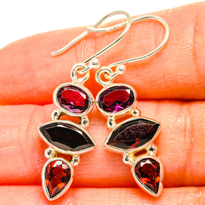 Garnet Earrings handcrafted by Ana Silver Co - EARR426518