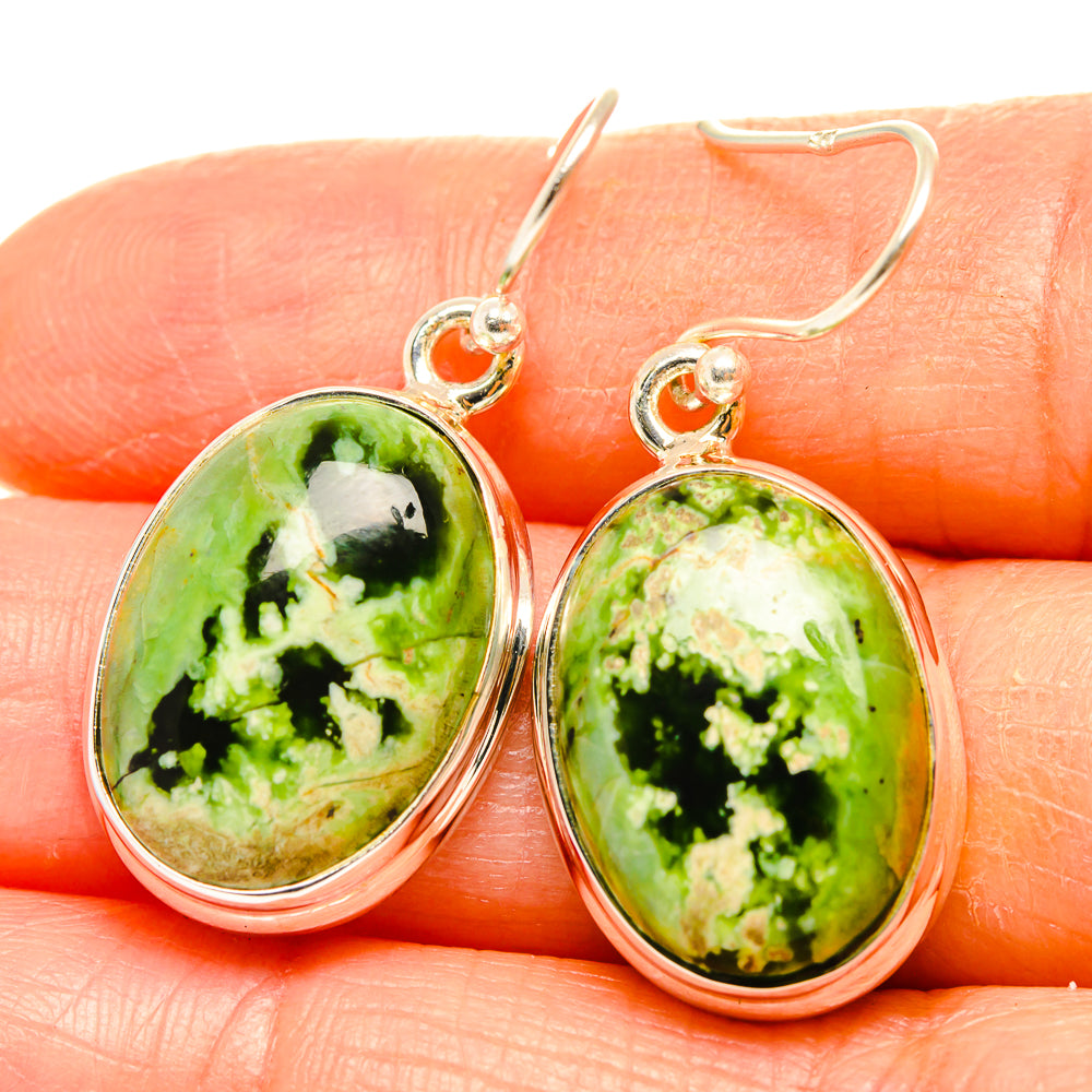 Rainforest Jasper Earrings handcrafted by Ana Silver Co - EARR426529
