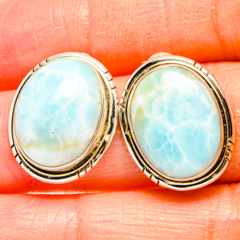 Larimar Earrings handcrafted by Ana Silver Co - EARR426540